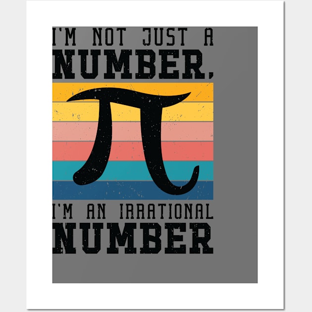 Pi Day Retro Mathematics Pi Symbol Math Number Wall Art by Tom´s TeeStore